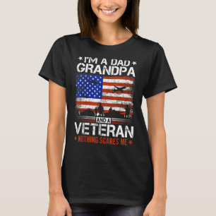 Männer ich bin Vater Opa und Veteran Nichts Sorgfa T-Shirt