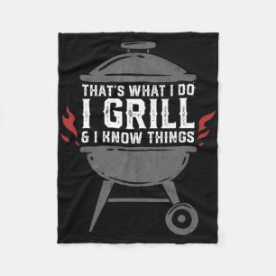 Männer Ich Grill Und Ich Weiß Dinge Lustig Bbq Gri Fleecedecke