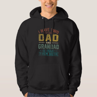 Männer Ich habe zwei Titeln Vater und Großvater Vä Hoodie
