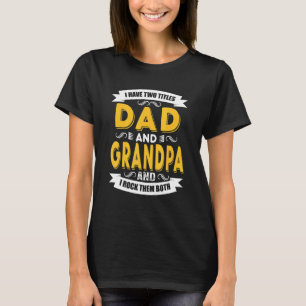 Männer ich habe zwei Titeln Vater und Opa Vinatge T-Shirt