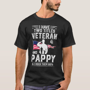 Männer ich habe zwei Titeln Veteran und Pappy - Co T-Shirt