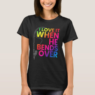 Männer Ich liebe es, wenn er sich für einen Fisch T-Shirt