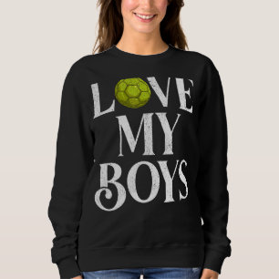 Männer ich Liebe meine Boys Handball Handball Hand Sweatshirt