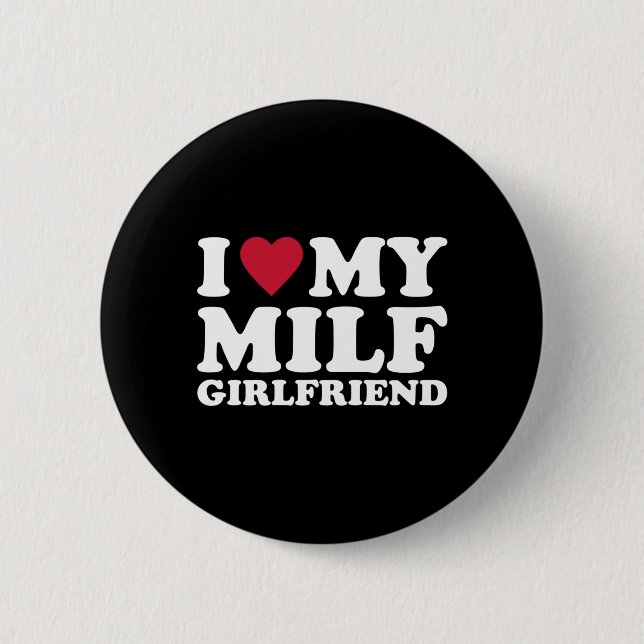 Männer Ich liebe meine Freundin Performance Button (Vorderseite)