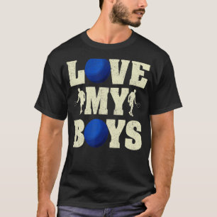 Männer ich Liebe meine Jungs Racquetball Väter Tag T-Shirt