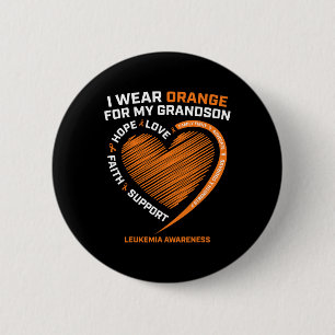 Männer ich trage Orange für meine Enkelin Leukämie Button