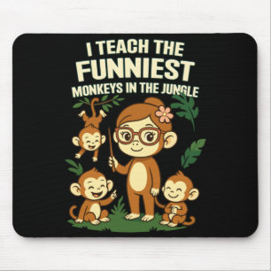 Männer, ich unterrichte die lustigste Affen-Darbie Mousepad