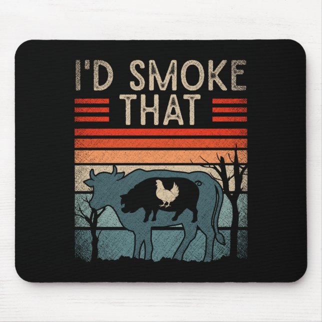 Männer id rauchen das - Barbecue - BBQ-Performance Mousepad (Vorne)
