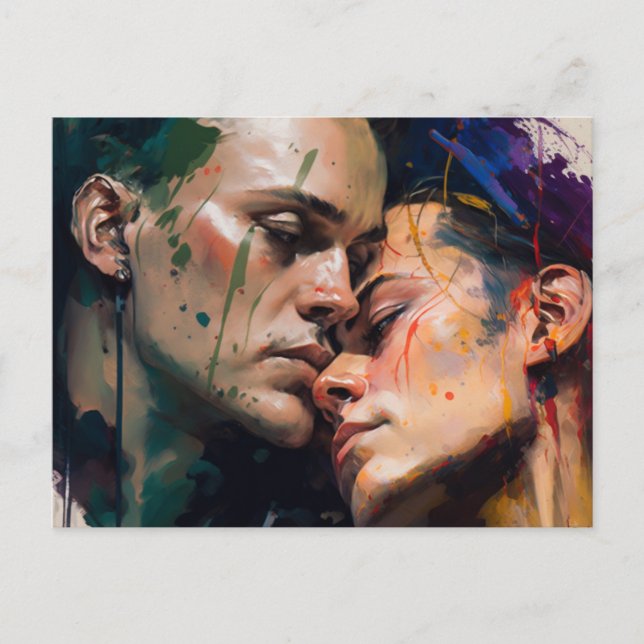 Männer in der Liebe Postkarte (Vorderseite)