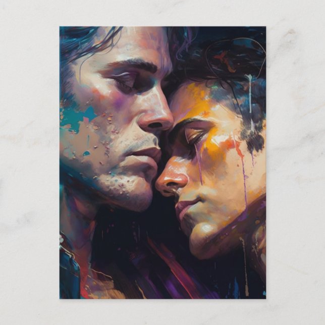 Männer in der Liebe Postkarte (Vorderseite)