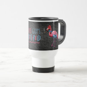 Männer in diesem TYP RETIRED Cool Dapper Flamingo Reisebecher