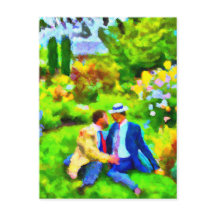 Männer in Liebe im Garten