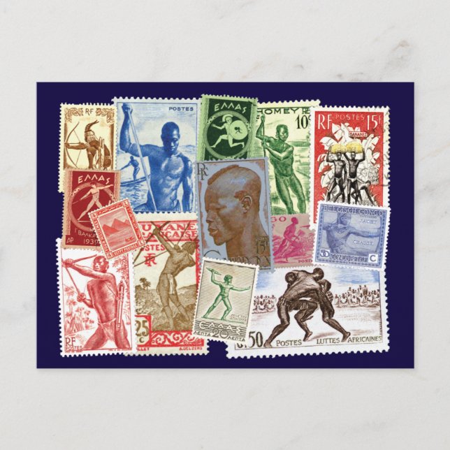 Männer in Posteinrichtungen Postkarte (Vorderseite)