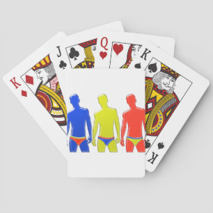 Männer in Unterwäsche Spielkarten