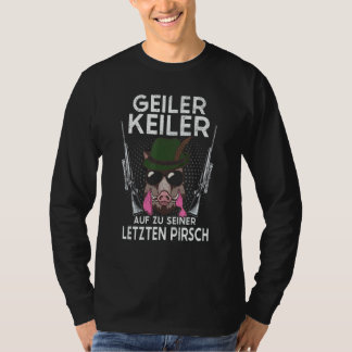 Männer JGA Jäger Wilder Eber Junggesellenabschied  T-Shirt