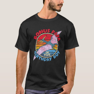 Männer Junge Geburtstag I Bonus Papa I Pterodactyl T-Shirt