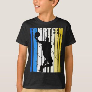 Männer Jungen Basketball 14. Geburtstag für Sportf T-Shirt