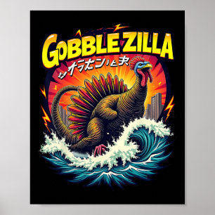 Männer Jungen Lustiger Thanksgiving Gobble Poster