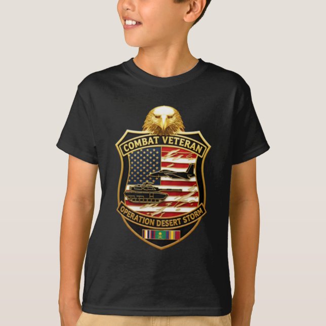 Männer Kampf Veteran Operation Desert Storm T-Shirt (Vorderseite)