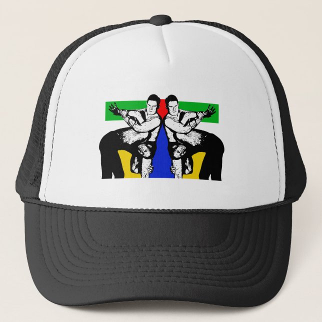 Männer kämpfen Wrestling Truckerkappe (Vorderseite)