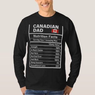 Männer Kanadischer Vater Ernährung Fakten Vatertag T-Shirt
