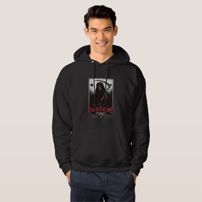 Männer Kapuzenpullover "Tödlicher" Sensenmann - Go Hoodie (Vorne ganz)