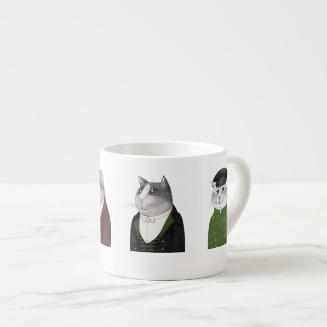 MÄNNER KATZE Espresso Cup Espressotasse (Vorderseite Rechts)