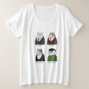 MÄNNER KATZEN T - Shirt für Frauen Plus Größe