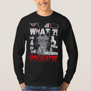 Männer Kinder Nerd Katze was 4 Pferde der modernen T-Shirt