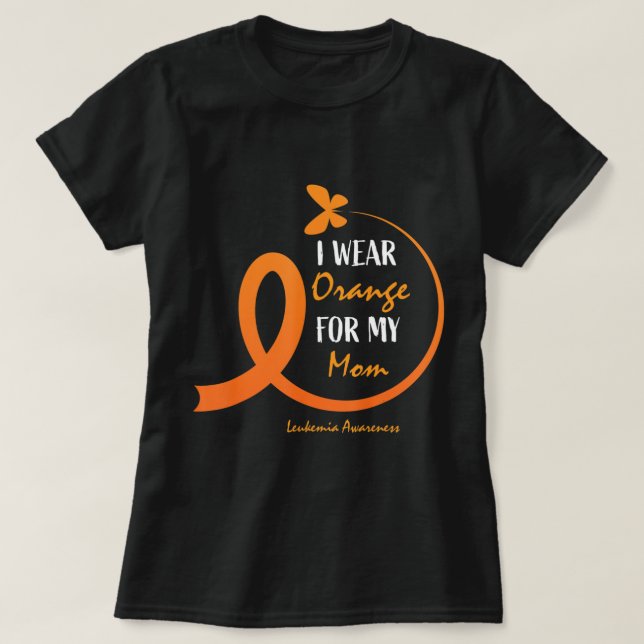 Männer Kinder Orange für meine Mama Leukämie a T-Shirt (Design vorne)