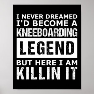 Männer Knieboarden Lustig Poster