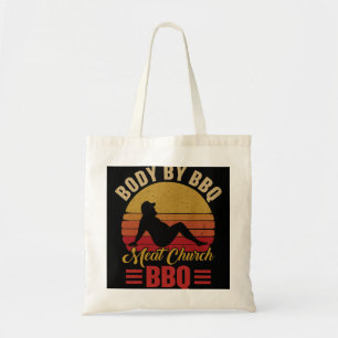 Männer Körper Von BBQ Vintage Meat Church Grillen Tragetasche