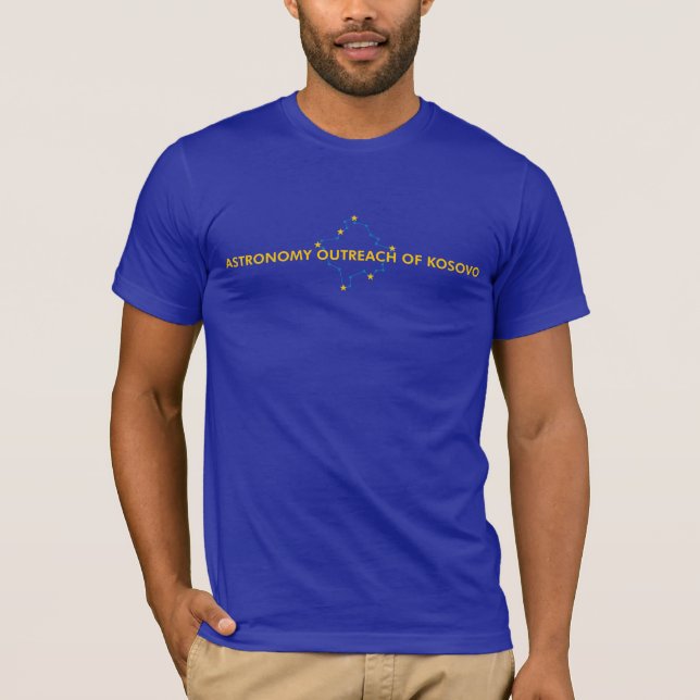 Männer-Kosovo-Astronomie-T - Shirt (blau) (Vorderseite)