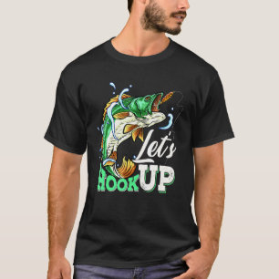 Männer Lass uns angeln Barsch Fisch Fischer verkup T-Shirt