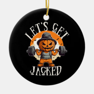 Männer Lasst Uns Aufpumpen Kürbis Jack-O-Lantern L Keramik Ornament