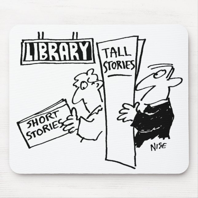 Männer lesen Bücher in einer Bibliothek Mousepad (Vorne)