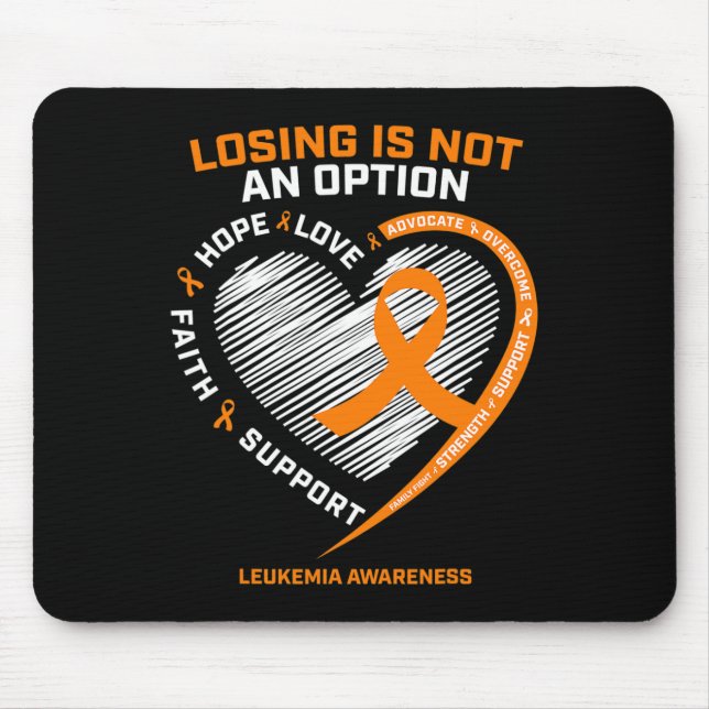 Männer Leukämie Bewusstsein Kämpfen Leukämie Mousepad (Vorne)