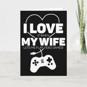 Männer lieben Ehefrau Gamer spielen Videospiele Hu Karte