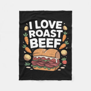 Männer lieben Roastbeef-Sandwich-Deli-Fleisch Food Fleecedecke