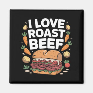 Männer lieben Roastbeef-Sandwich-Deli-Fleisch Food Magnet