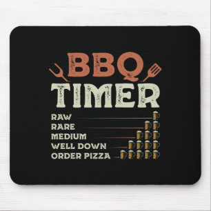 Männer lustig BBQ Grill Koch Grilling Meister Barb Mousepad
