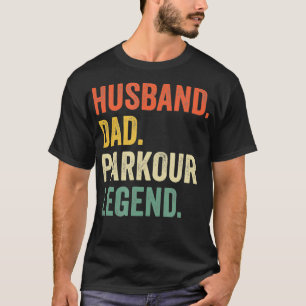 Männer Lustig Freilaufend Ehemann Vater Parkour Le T-Shirt