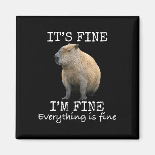 Männer lustige Capybara alles ist in Ordnung Magnet