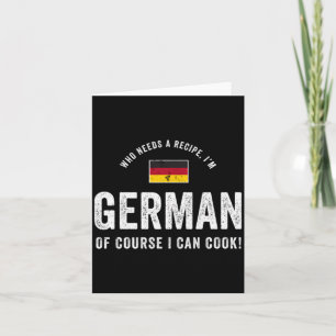 Männer Lustige Deutsche Lebensmittel Koch Flagge C Karte