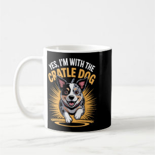 Männer Lustiger Hund Mit Dem Verrückten Australier Kaffeetasse