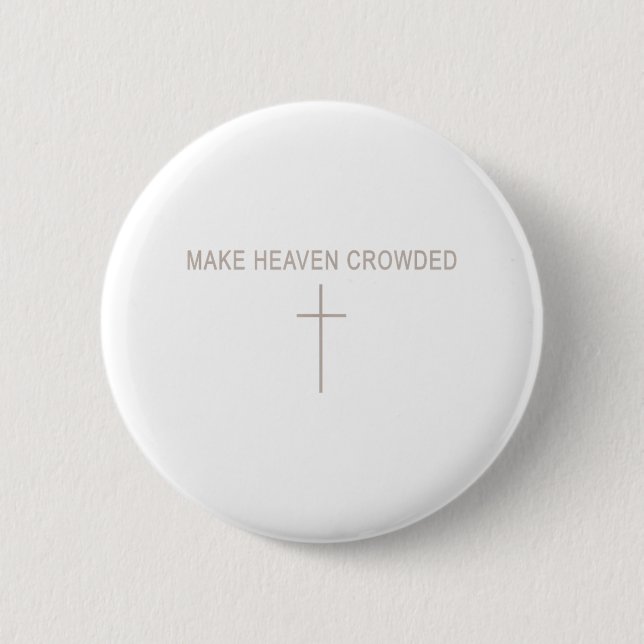Männer machen Himmelskugel Christlichen Minimalist Button (Vorderseite)