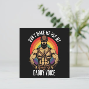 Männer machen mich nicht dazu, meine Daddy-Stimme  Einladung
