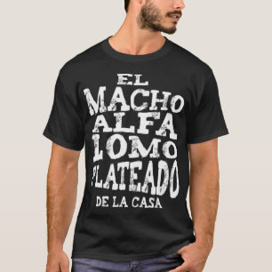 Männer Macho Alfa Silber Rücken Geschenke für Papa T-Shirt