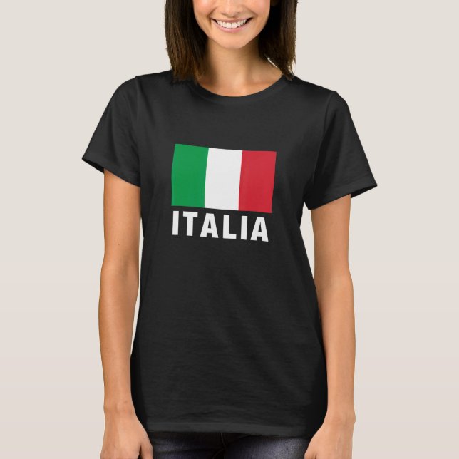 Männer-Mädchen-Jungen Vintage italienische Flagge  T-Shirt (Vorderseite)