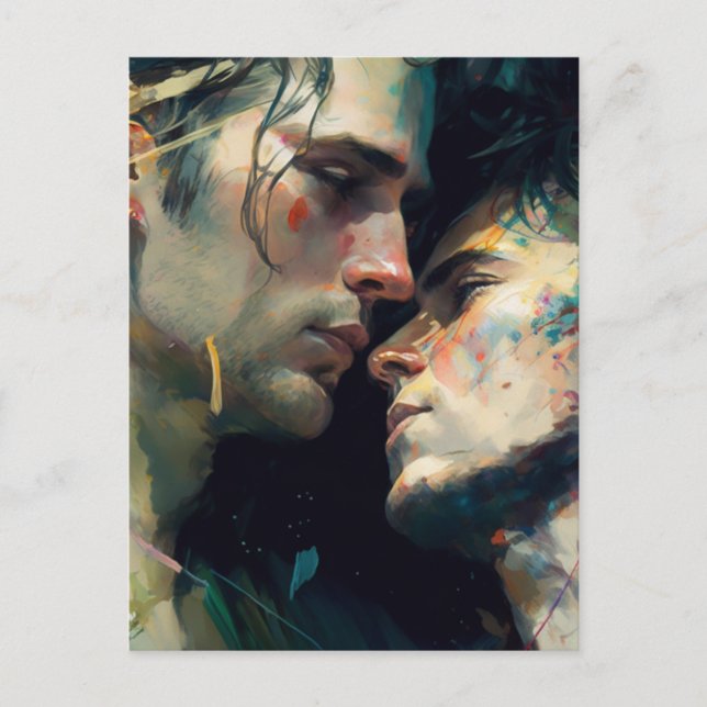 Männer Madin Liebe Postkarte (Vorderseite)